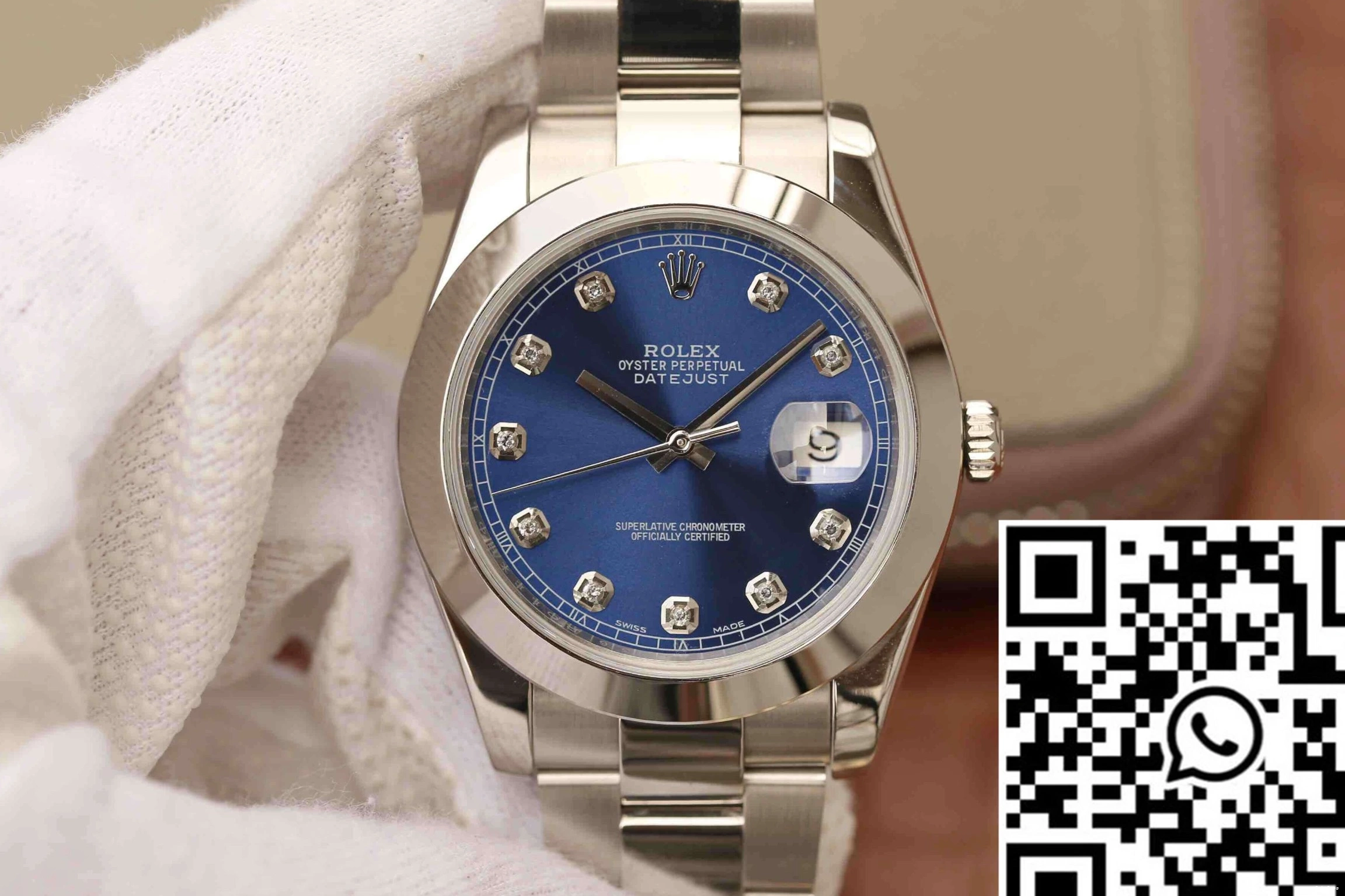 Rolex Dial Factory Steel Stainless Blue Datejust EW M126300 1026